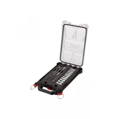 MILWAUKEE 4932478812 1/4˝racsnis dugókulcs készlet metrikus (28 részes) PACKOUT™ keskeny