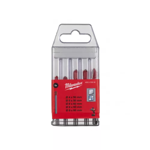 MILWAUKEE 4932479948 Üveg- és csempefúrószár készlet 5 részes