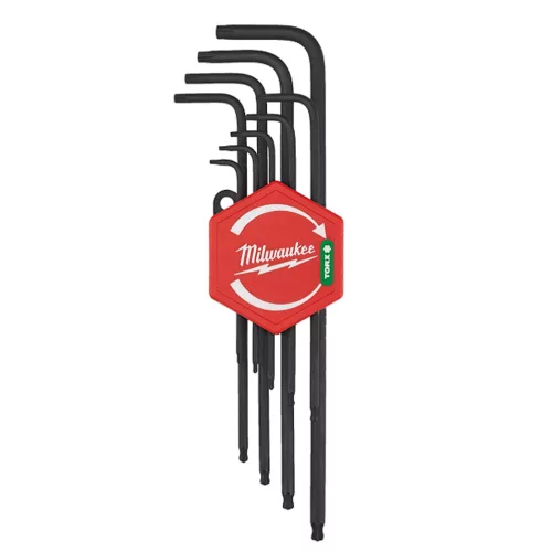 MILWAUKEE Torx L-alakú kulcs készlet 9 részes T10-T50 - 4932492693