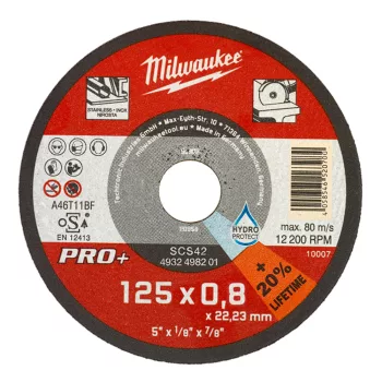 MILWAUKEE 4932498201 Vágókorong fémhez 125X0.8 PRO+ /1db