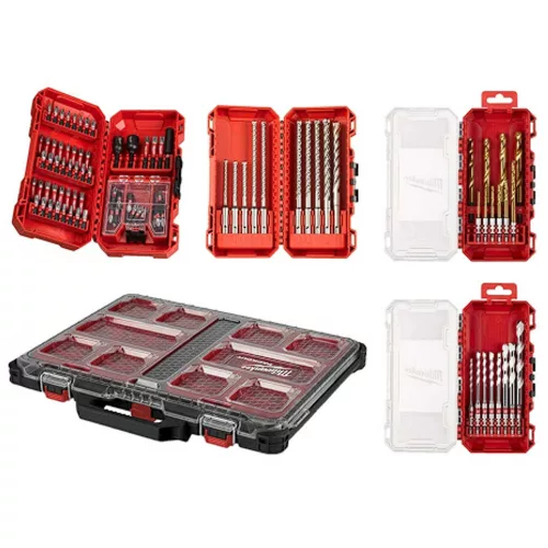 MILWAUKEE 4932499760 PACKOUT™Tartozék készlet 98 részes - Packout 1 ládában