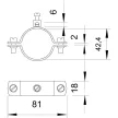OBO 5040132 Földelő bilincs 1 1/4"