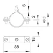 OBO 5040159 Földelő bilincs 1 1/2"