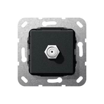 Gira 565010 SAT F aljzat dugaszford. betét matt fekete