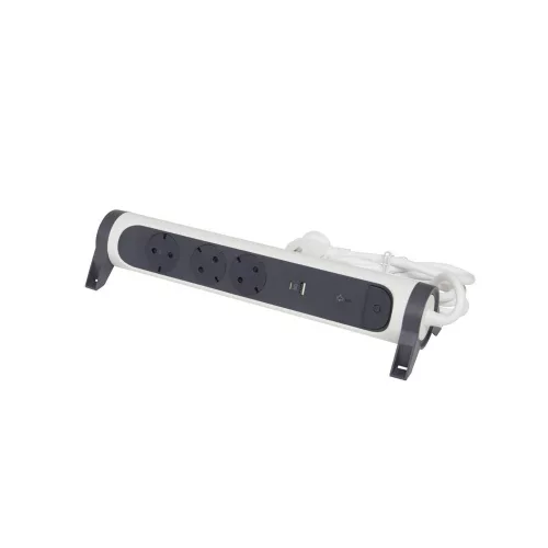 LEGRAND 694508 Elosztósor Premium 3x2P+F túlfeszültség-védelemmel USB-A+USB-C 1,5 m vezetékkel
