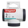 LEGRAND 694522 Kettős 2P+F elosztódugó USB-A + USB-C forgatható fehér-sötét szürke