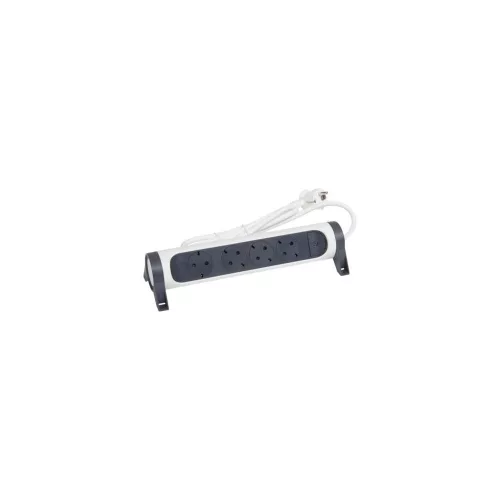 LEGRAND 694529 Asztali elosztósor 3680W gyerekvédős fehér/fekete forgatható 1.5mm2 1.5m 16A IP2
