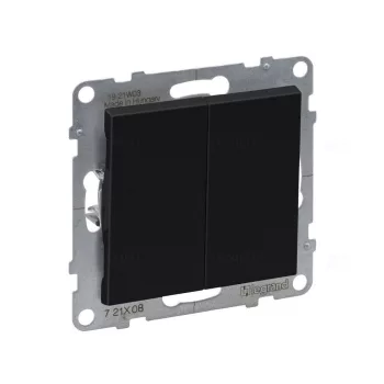 LEGRAND 721408 Suno kettős váltókapcsoló 10AX, fekete