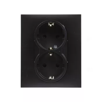 LEGRAND 721426 Suno 2x2P+F csatlakozóaljzat kerettel (rugós), biztonsági zsaluval, komplett, fe