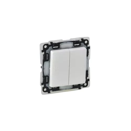 LEGRAND 752158 ValenaLife 106+6 kettős váltókapcsoló betét központi fedéllel fehér süllyesztett