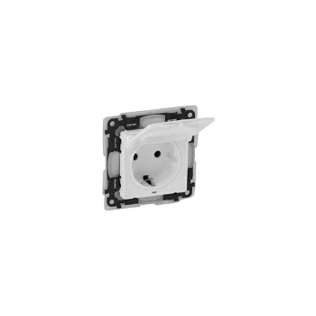   LEGRAND 753119 Valena Life 2P+F csatlakozóaljzat gyermekvédelemmel csapófedéllel IP44 fehér