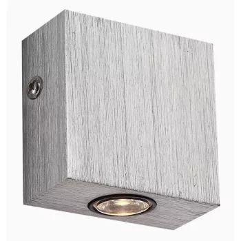 GLOBO 7600 Falikar szálcsiszolt alumínium 1xLED 1W