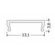 TOPMET 76330038 LED profil fedél "C" klikk opál (2 méteres szál)