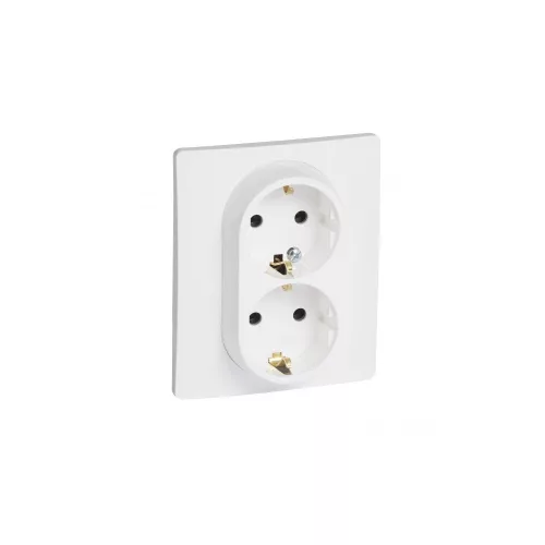 LEGRAND 764534 Niloé 2×2P+F Csatlakozóaljzat csavaros fehér