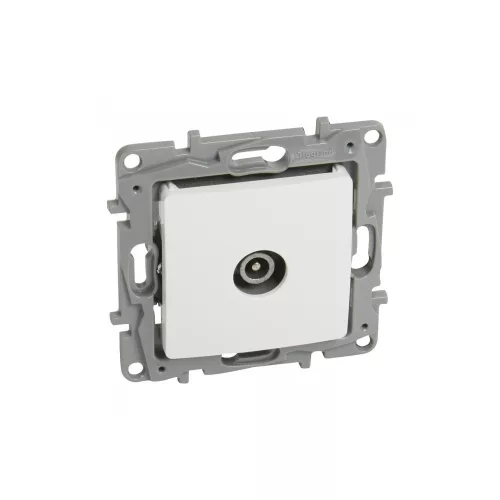LEGRAND 764552 Niloé TV aljzat átmenő (15 dB) körömmel fehér