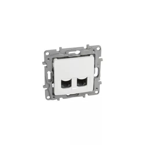 LEGRAND 764574 Niloé 2xRJ45 Cat6 UTP számítógép csatlakozó aljzat fehér