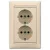 LEGRAND 774370 Valena 162/2 dupla dugalj elefántcsont