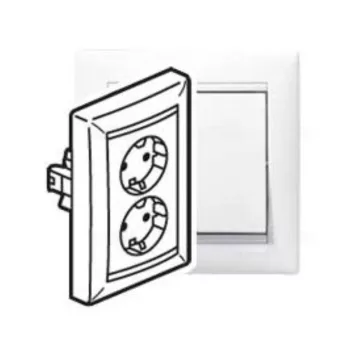 LEGRAND 774400 Valena 162/2 dupla dugalj fehér