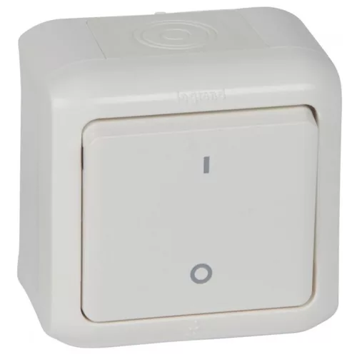 Legrand Forix IP44 falon kívüli kétpólusú kapcsoló 10 AX - 250 V~ fehér
