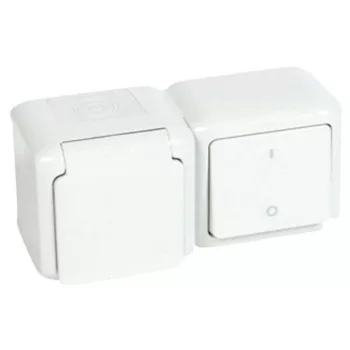   LEGRAND 782372 Forix kapcsolós dugalj 102+162 gyermekvédős falon kívüli fehér IP44