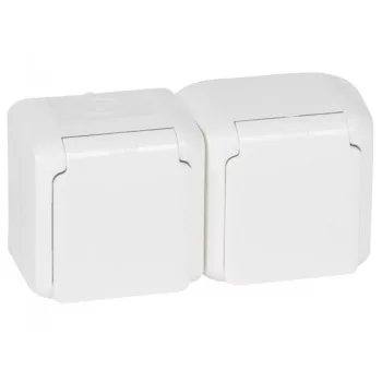 LEGRAND 782374 Forix IP44 FK 2x2P+F Földelt csatlakozóaljzat 16A csapófedéllel gyermekvédelemme