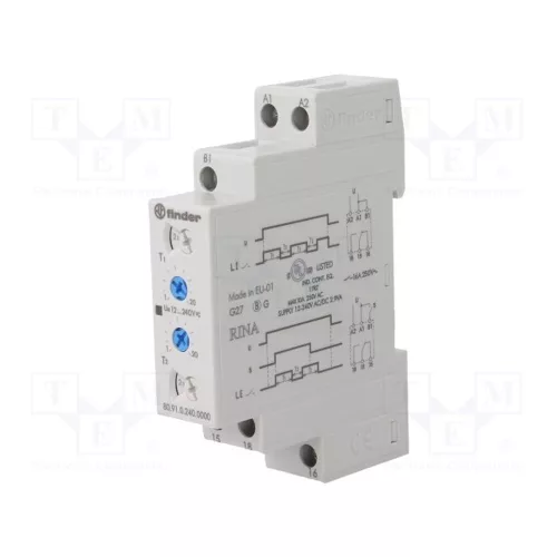 FINDER 80.91.0.240.0000 Aszimetrikus ütemadó relé 1 morse 16A AC/DC