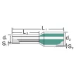 WEIDMÜLLER 9026080000 Szigetelt érvéghüvely 1/14 sárga 100db/csomag
