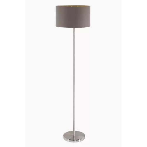 EGLO MASERLO állólámpa acél matt nikkel / textil cappuccino, arany E27 1x60W - 95172