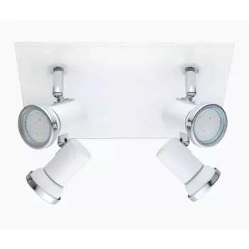   EGLO 95995 TAMARA1 spot lámpa acél, üveg fehér, króm GU10 4X3W IP44