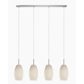   EGLO 97587 BATISTA 3 függeszték acél matt nikkel / törléses technikával készült fehér E27 4x40W