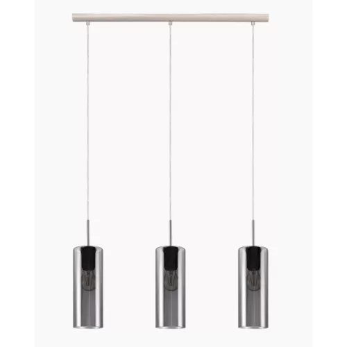 EGLO SELVINO függeszték acél matt nikkel / mattított üveg fekete-átlátszó E27 3x15W - 98695