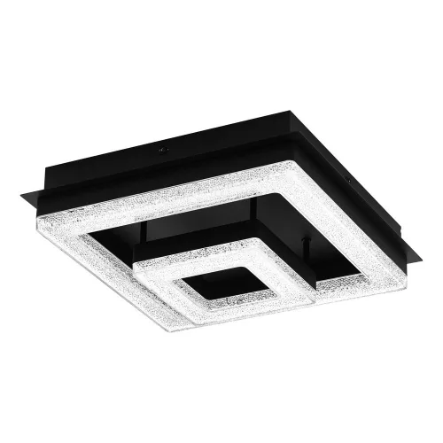 EGLO 99327 FRADELO 1 mennyezeti lámpa acél fekete / műanyag, kristály fekete, 12W 1250lm 3000K