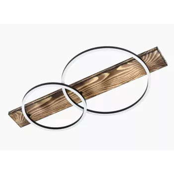 EGLO 99408 BOYAL mennyezeti lámpa acél, fa fekete, rusztikus barna / műanyag fehér 1x12W, 1700l