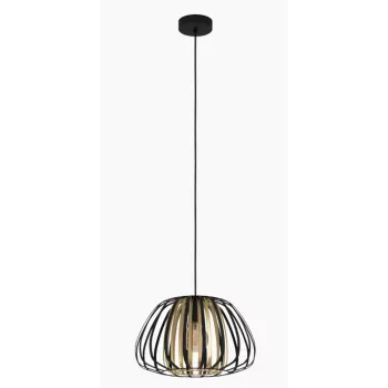   EGLO 99666 ENCINITOS függeszték acél fekete, arany E27 1x40W