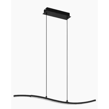   EGLO 99802 LEJIAS függeszték acél fekete / műanyag átlátszó 21,5W 2600lm 3000K