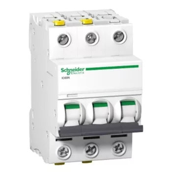 SCHNEIDER A9F04363 A9 iC60N 3P 63A C 6kA Kismegszakító