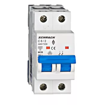   SCHRACK AM617206 Kismegszakító AMPARO 6kA, C 6A, 2 pólusú