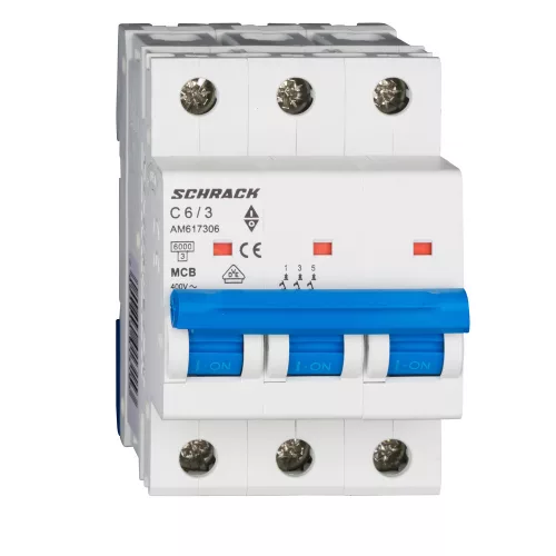 SCHRACK AM617306 Amparo Kismegszakító C 6A, 3 pólusú