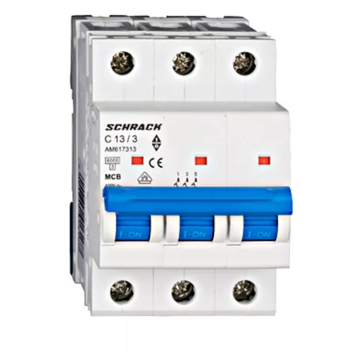 SCHRACK AM617313 Kismegszakító AMPARO 6kA, C 13A, 3 pólusú