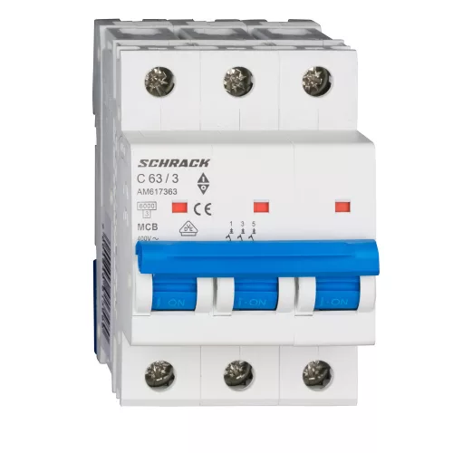 SCHRACK AM617363 Amparo Kismegszakító C 63A, 3 pólusú