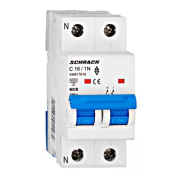 SCHRACK AM617616 Kismegszakító AMPARO 6kA, C 16A 1+N