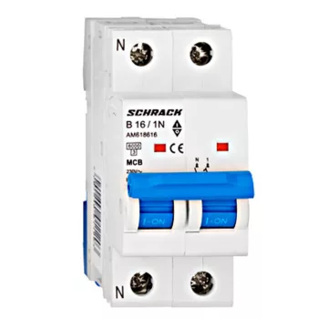 SCHRACK AM618616 Kismegszakító AMPARO 6kA, B 16A, 1+N