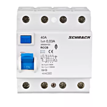   SCHRACK AR054103 Hibaáram kapcsoló AMPARO 10kA 40A 4pólusú, 30mA, A típ
