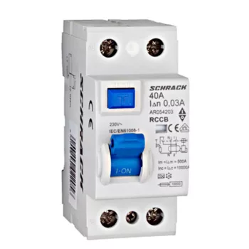   SCHRACK AR054203 Hibaáram kapcsoló AMPARO 10kA 40A, 2 pólusú, 30mA A