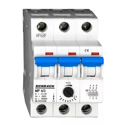 SCHRACK BE400308 3KE Motorvédőkapcsoló 2,5-4,0A, 3 pólusú