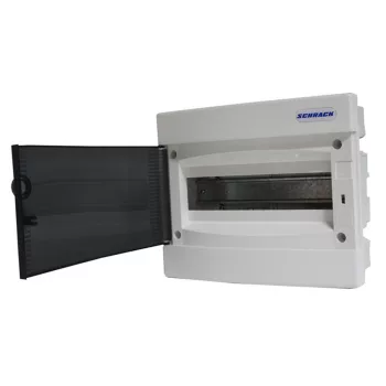   SCHRACK BK080000 Süllyesztett kiselosztó 1 soros, 8KE, átlátszó ajtó