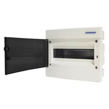  SCHRACK BK080001 Süllyesztett kiselosztó 1 soros, 12KE, átlátszó ajtó
