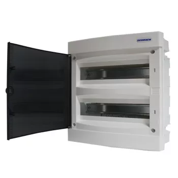   SCHRACK BK080006 Süllyesztett kiselosztó 2 soros, 36KE, átlátszó ajtó