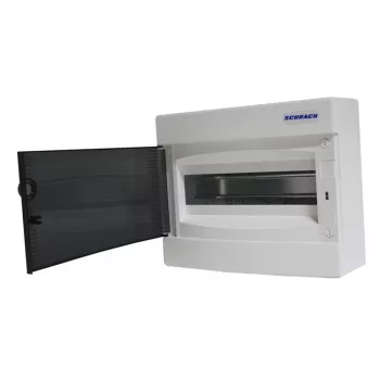 SCHRACK BK080101 Falon kívüli kiselosztó 1 soros, 12KE, átlátszó ajtó