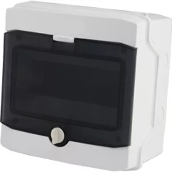 SCHRACK BK080201 Falon kívüli kiselosztó 1 soros, 8KE, átlátszó ajtó, IP65